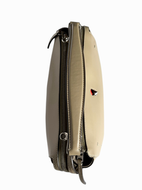 Fendi Dotcom Top Handle Bag in Khaki Leather