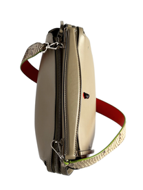 Fendi Dotcom Top Handle Bag in Khaki Leather