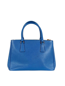 PRADA SAFFIANO LUX GALLERIA DOUBLE-ZIP TOTE BLUE