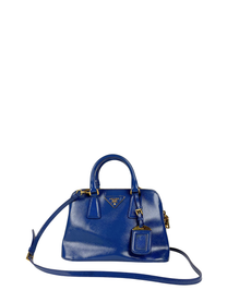 Prada Saffiano Small Promenade Bag in Cobalt Blue