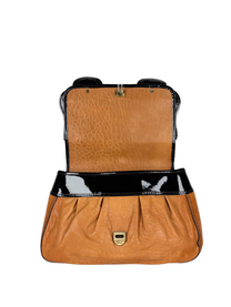 Fendi Cognac &amp; Patent Leather B Bag