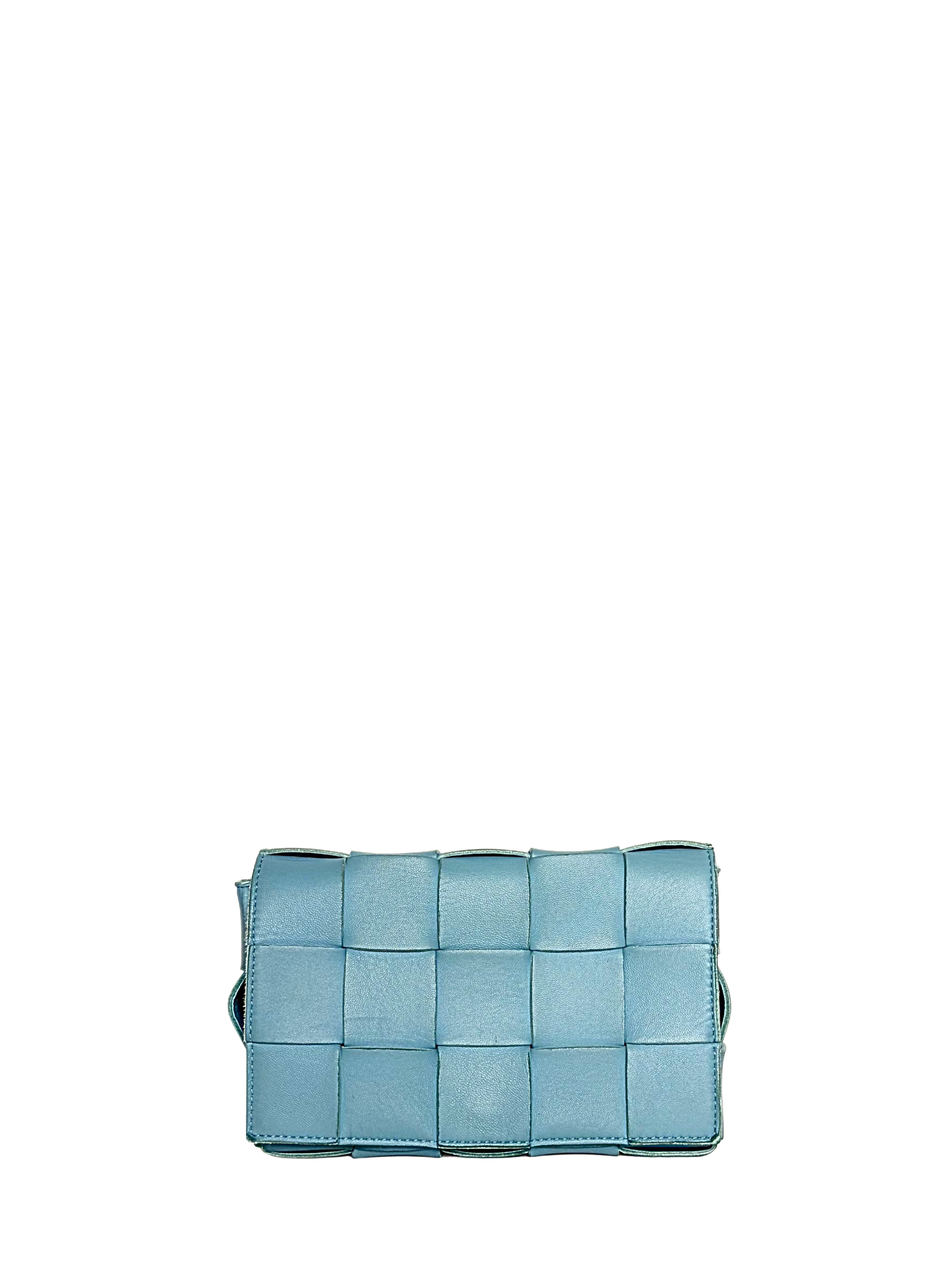 Bottega Veneta Pale Blue Cassette Crossbody