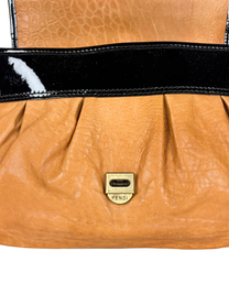 Fendi Cognac &amp; Patent Leather B Bag