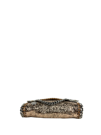 Stella McCartney Falabella Metallic Crackled Cross-Body Flap Bag