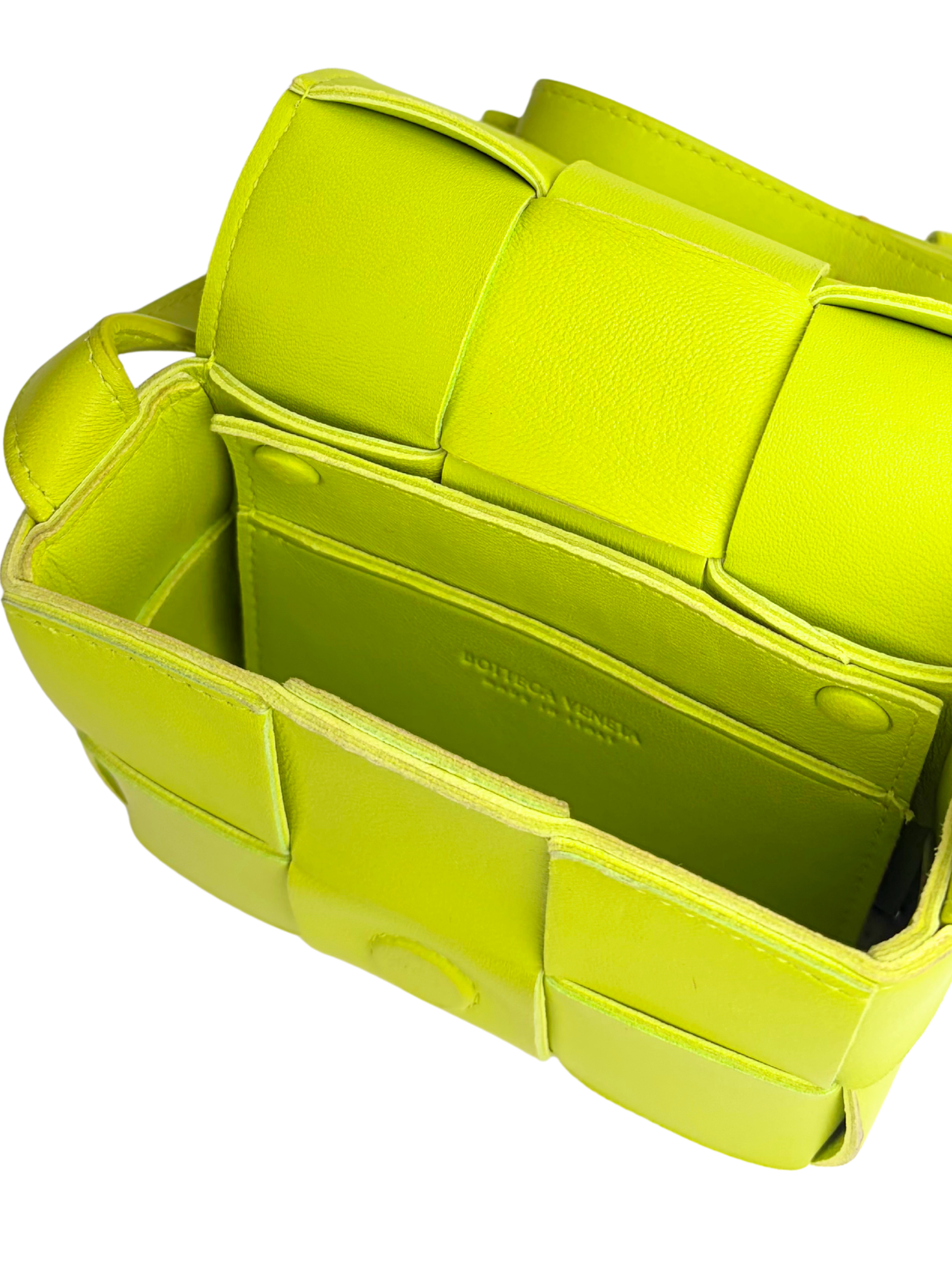 Bottega Veneta Candy Cassette Bag in Acid Kiwi