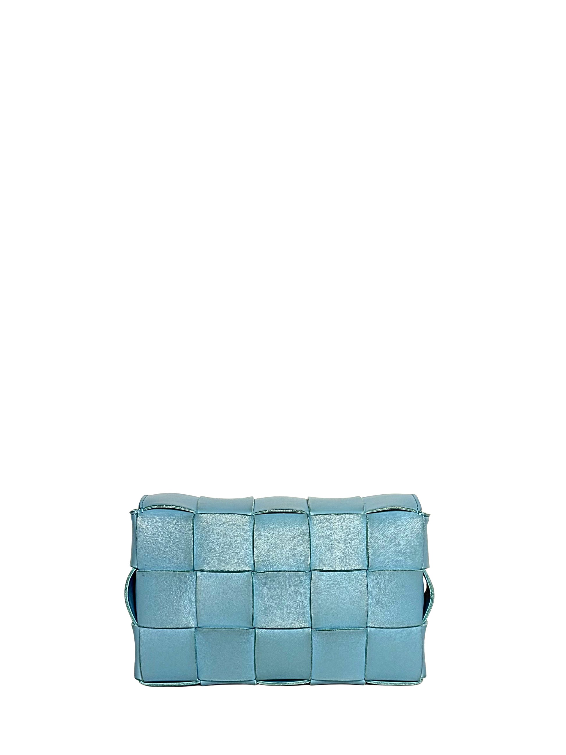 Bottega Veneta Pale Blue Cassette Crossbody