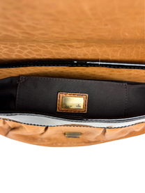 Fendi Cognac &amp; Patent Leather B Bag