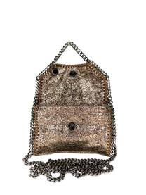 Stella McCartney Falabella Metallic Crackled Cross-Body Flap Bag