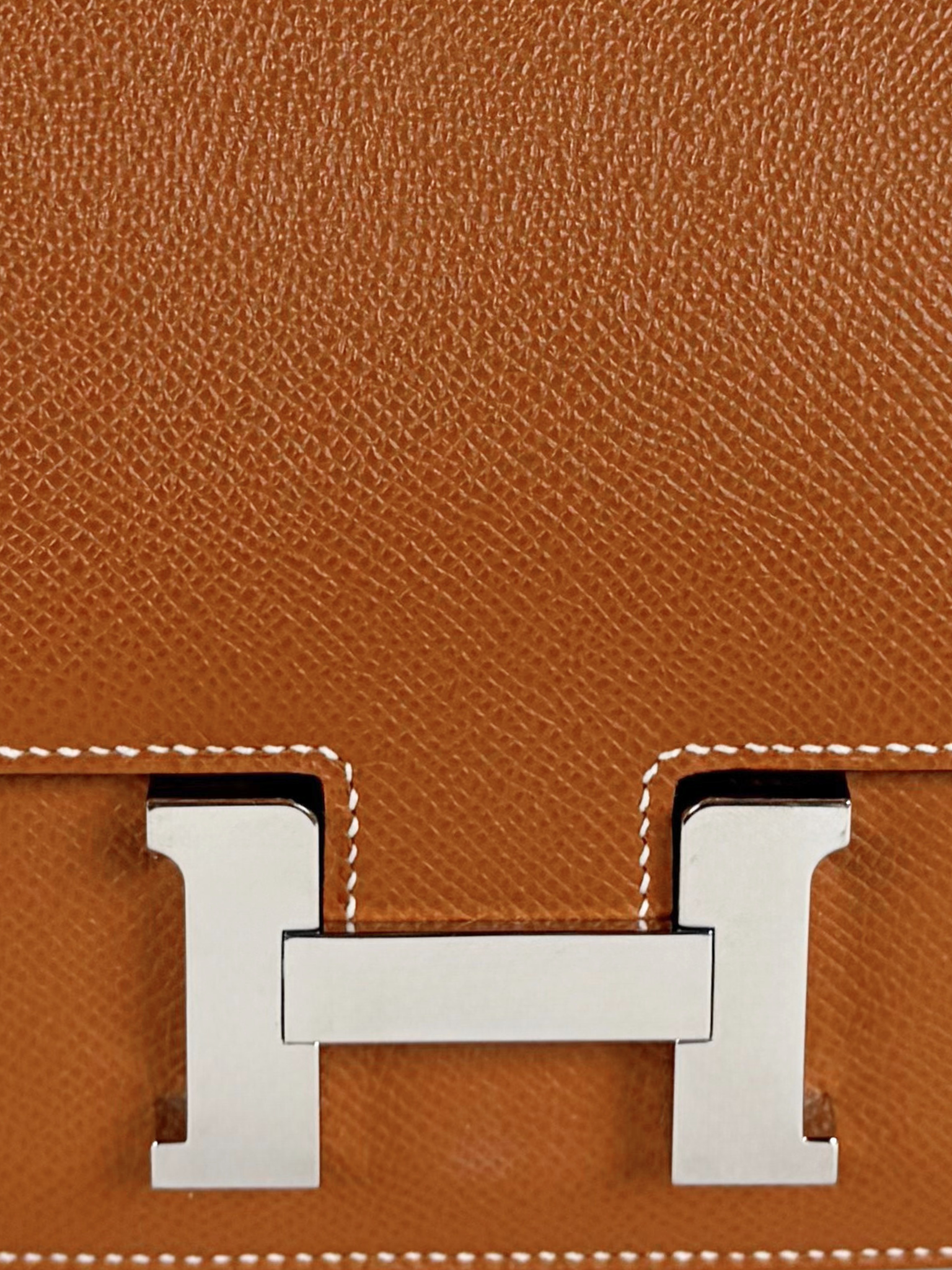 HERMÈS CONSTANCE 19 GOLD EPSOM LEATHER PALLADIUM HARDWARE