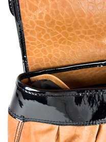 Fendi Cognac &amp; Patent Leather B Bag