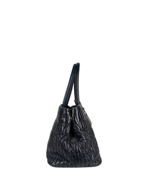 Miu Miu Black Matelassé Leather Tote