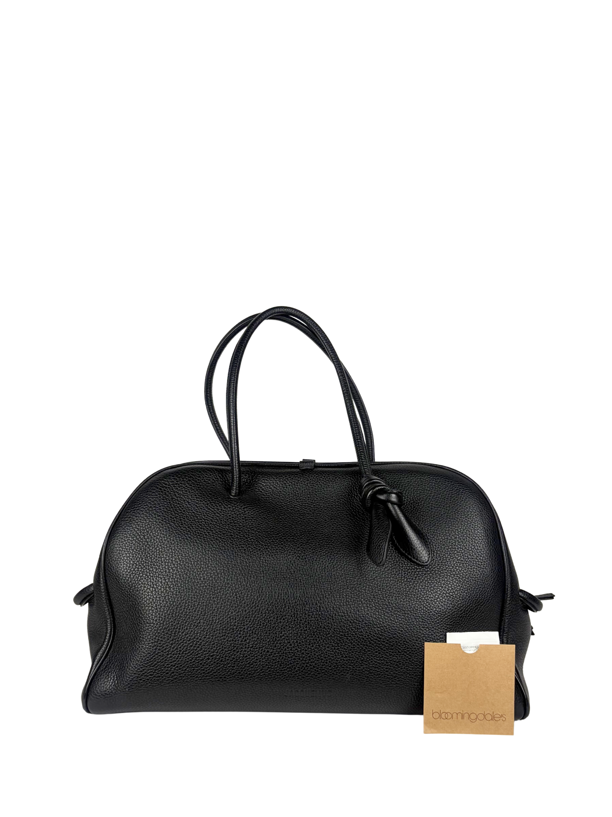 Jacquemus Le Grand Turismo Bag in Black Grained Leather