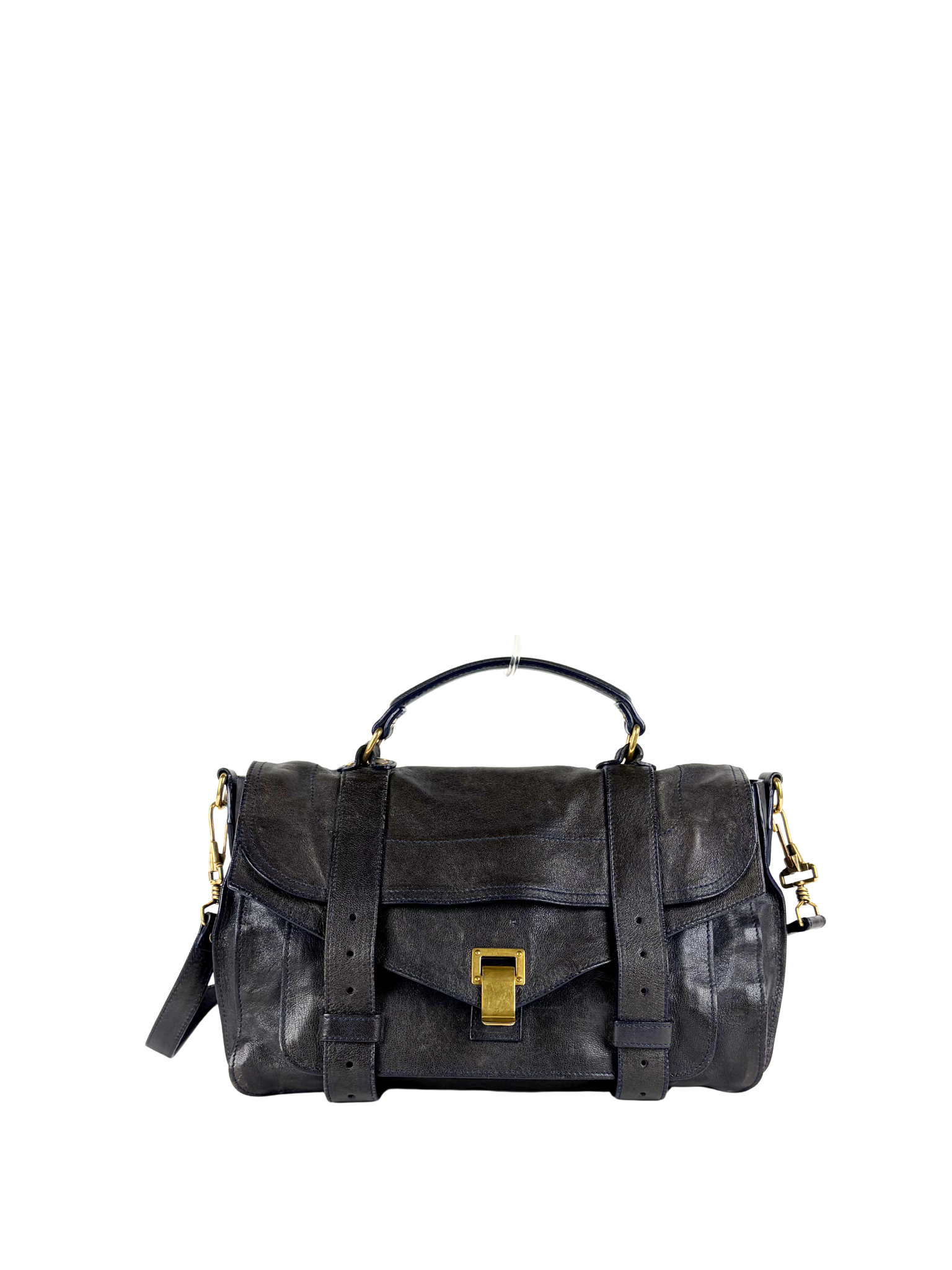 Proenza Schouler PS1 Medium Satchel Bag in Midnight Navy/Black