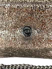 Stella McCartney Falabella Metallic Crackled Cross-Body Flap Bag