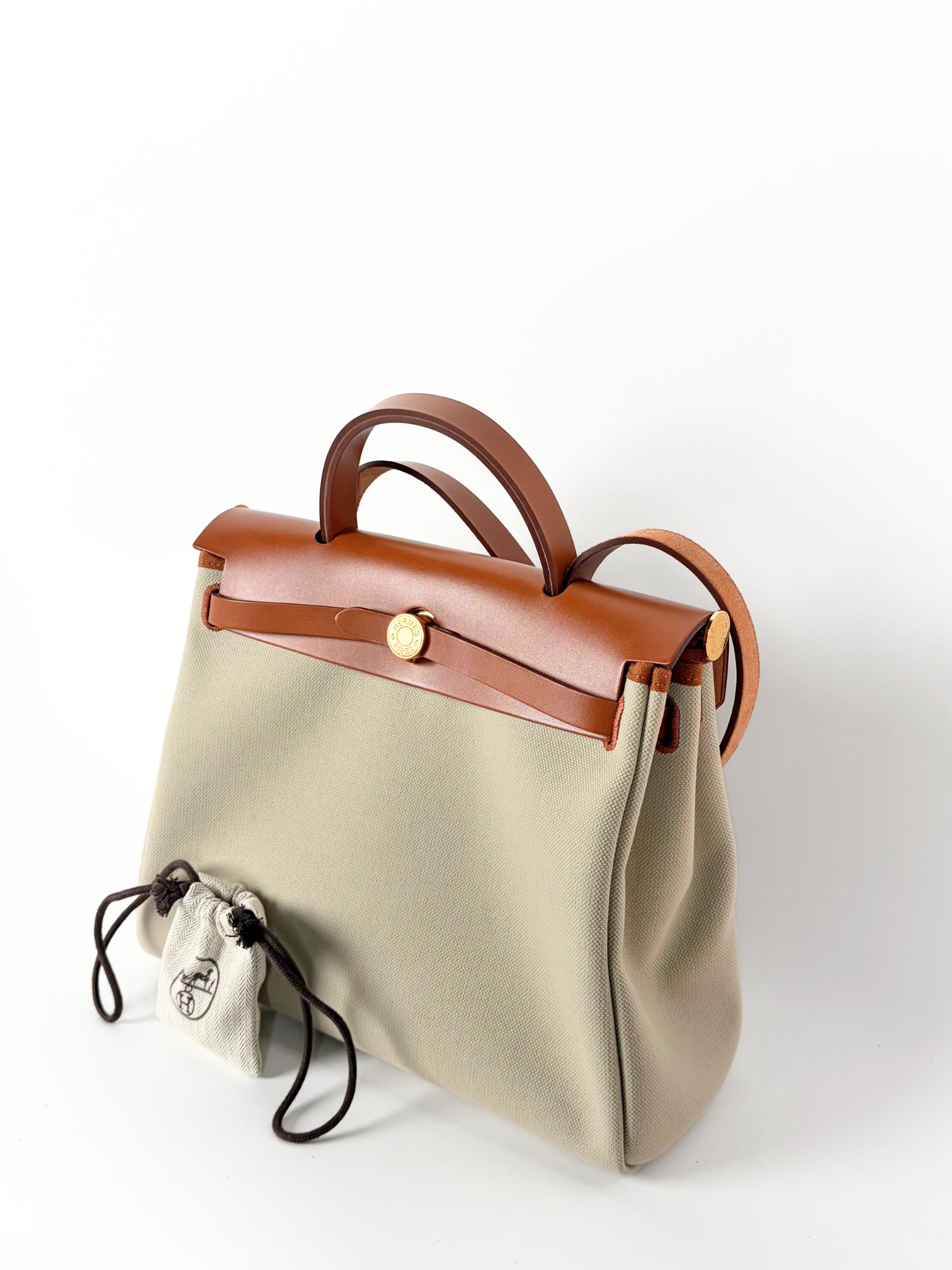 HERMÈS HERBAG ZIP 31 TOILE & VACHE NATURAL