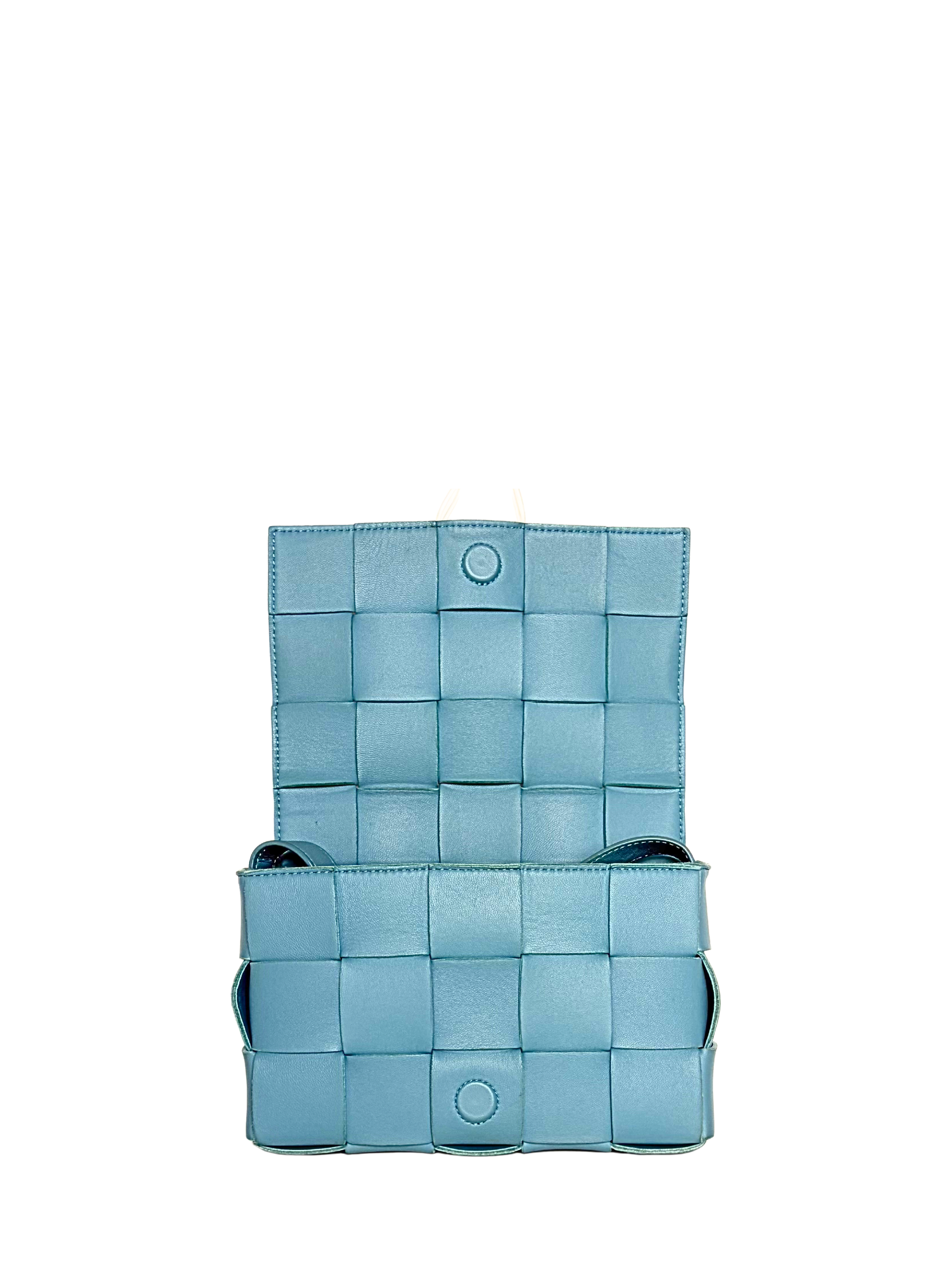 Bottega Veneta Pale Blue Cassette Crossbody