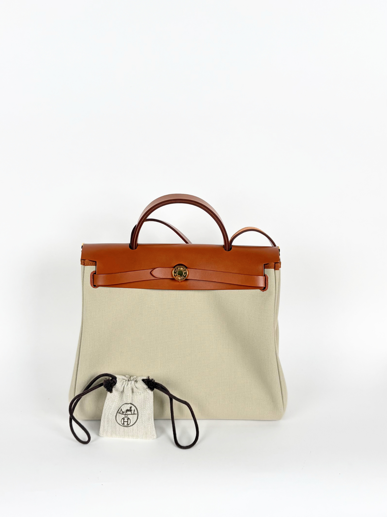 HERMÈS HERBAG ZIP 31 TOILE & VACHE NATURAL
