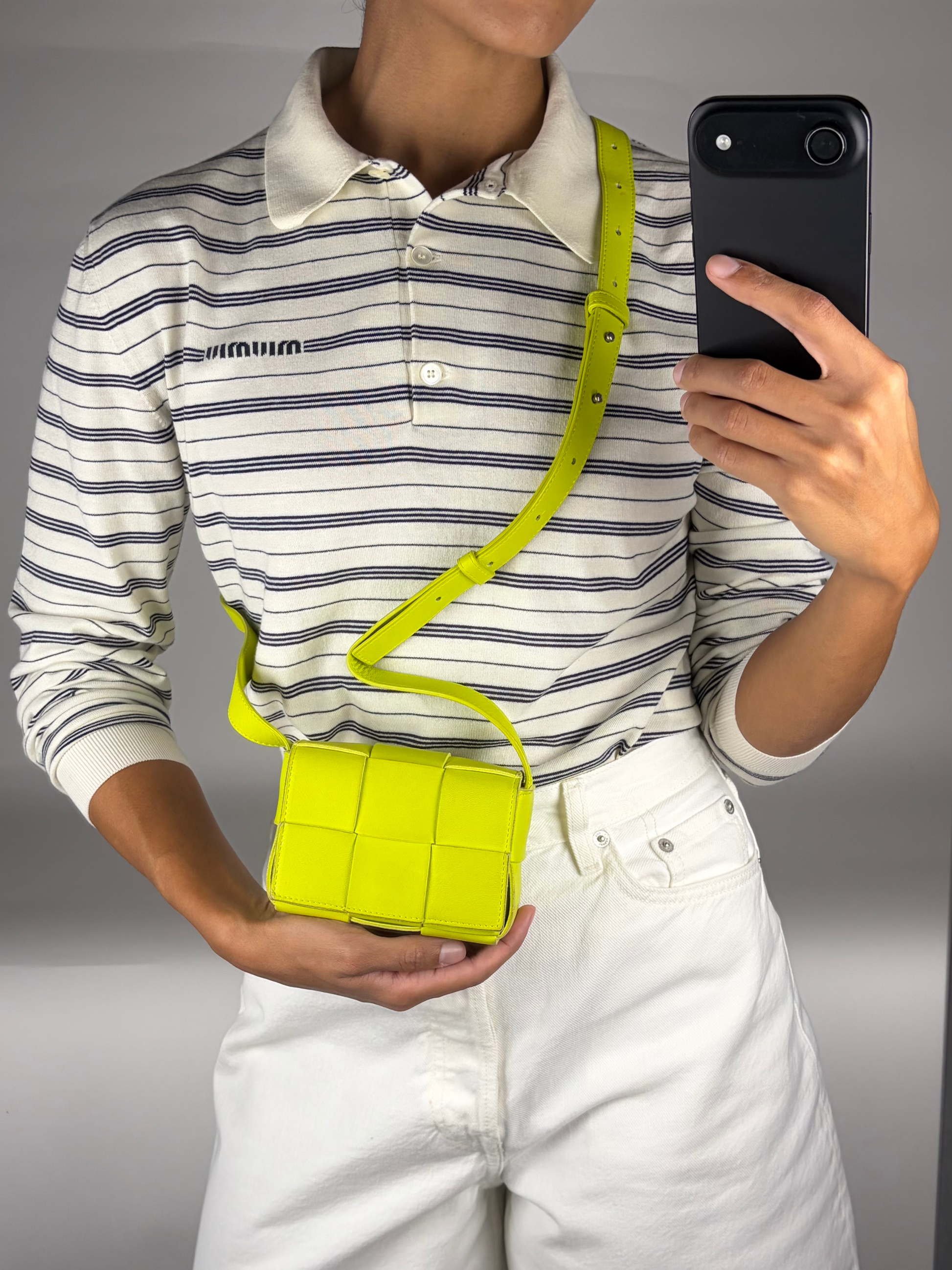Bottega Veneta Candy Cassette Bag in Acid Kiwi