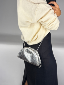 Bottega Veneta Mini Pouch Metallic Leather Bag