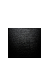 Saint Laurent Black Sunset Medium Shiny Croc-Embossed Shoulder Bag