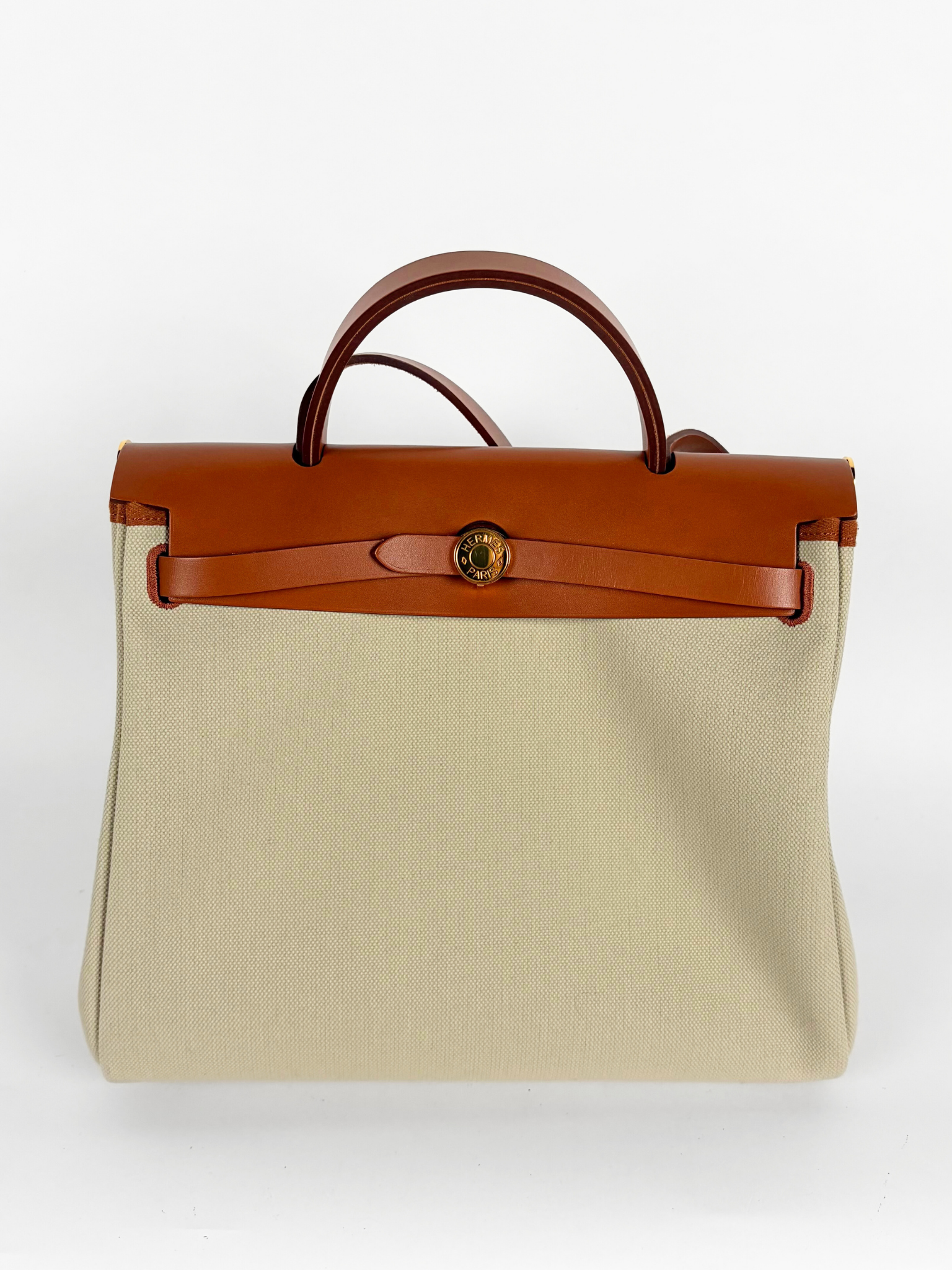 HERMÈS HERBAG ZIP 31 TOILE & VACHE NATURAL