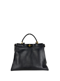 Fendi Black Calfskin Medium Peekaboo Bag