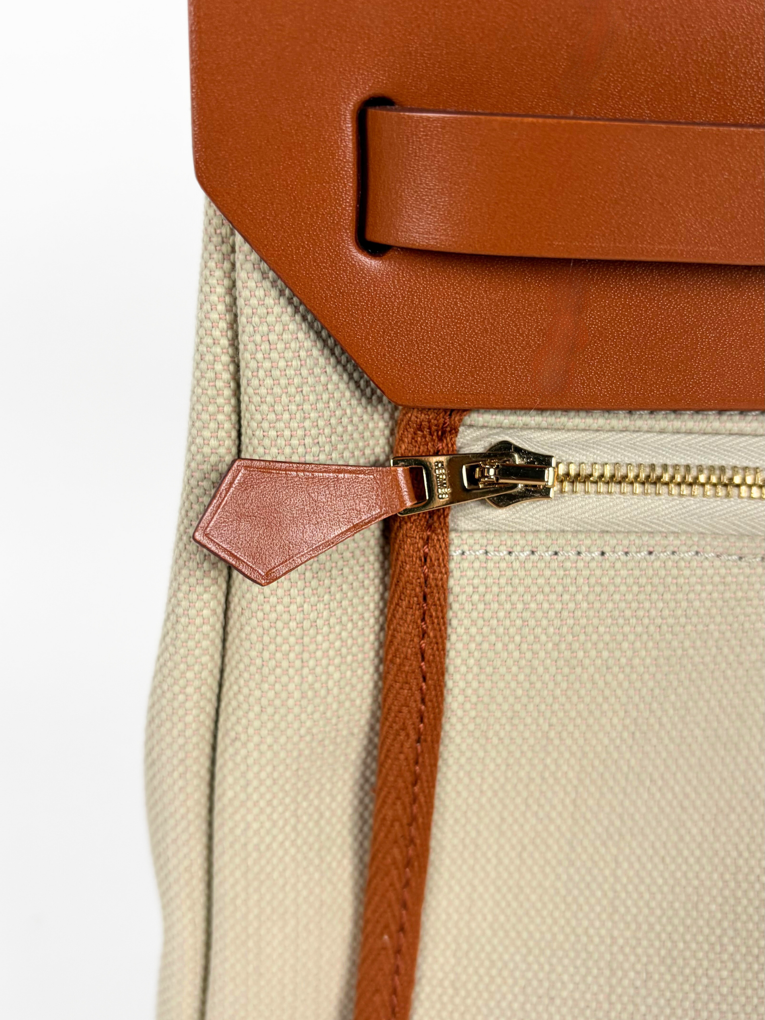 HERMÈS HERBAG ZIP 31 TOILE & VACHE NATURAL