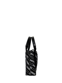 Balenciaga Canvas Logo Print Navy Cabas XS Black White