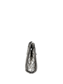 Stella McCartney Falabella Metallic Silver Quilted Mini Tote