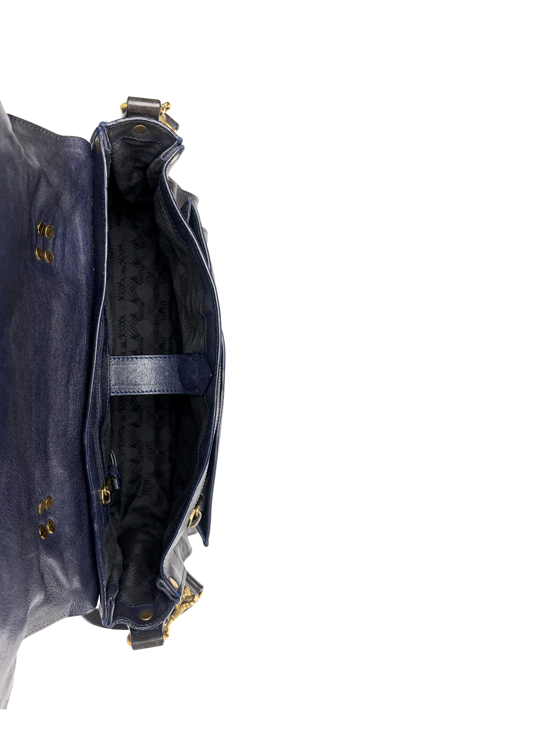 Proenza Schouler PS1 Medium Satchel Bag in Midnight Navy/Black