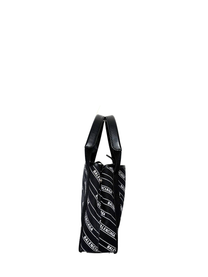 Balenciaga Canvas Logo Print Navy Cabas XS Black White