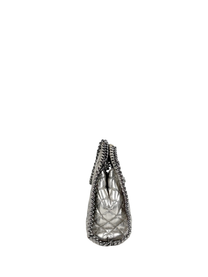 Stella McCartney Falabella Metallic Silver Quilted Mini Tote