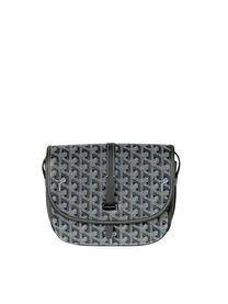 Goyard Belvedere PM Bag Grey Goyardine Canvas with Leather Trim