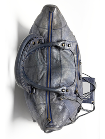 Balenciaga Classic Work Bag Grey/Navy Distressed Leather