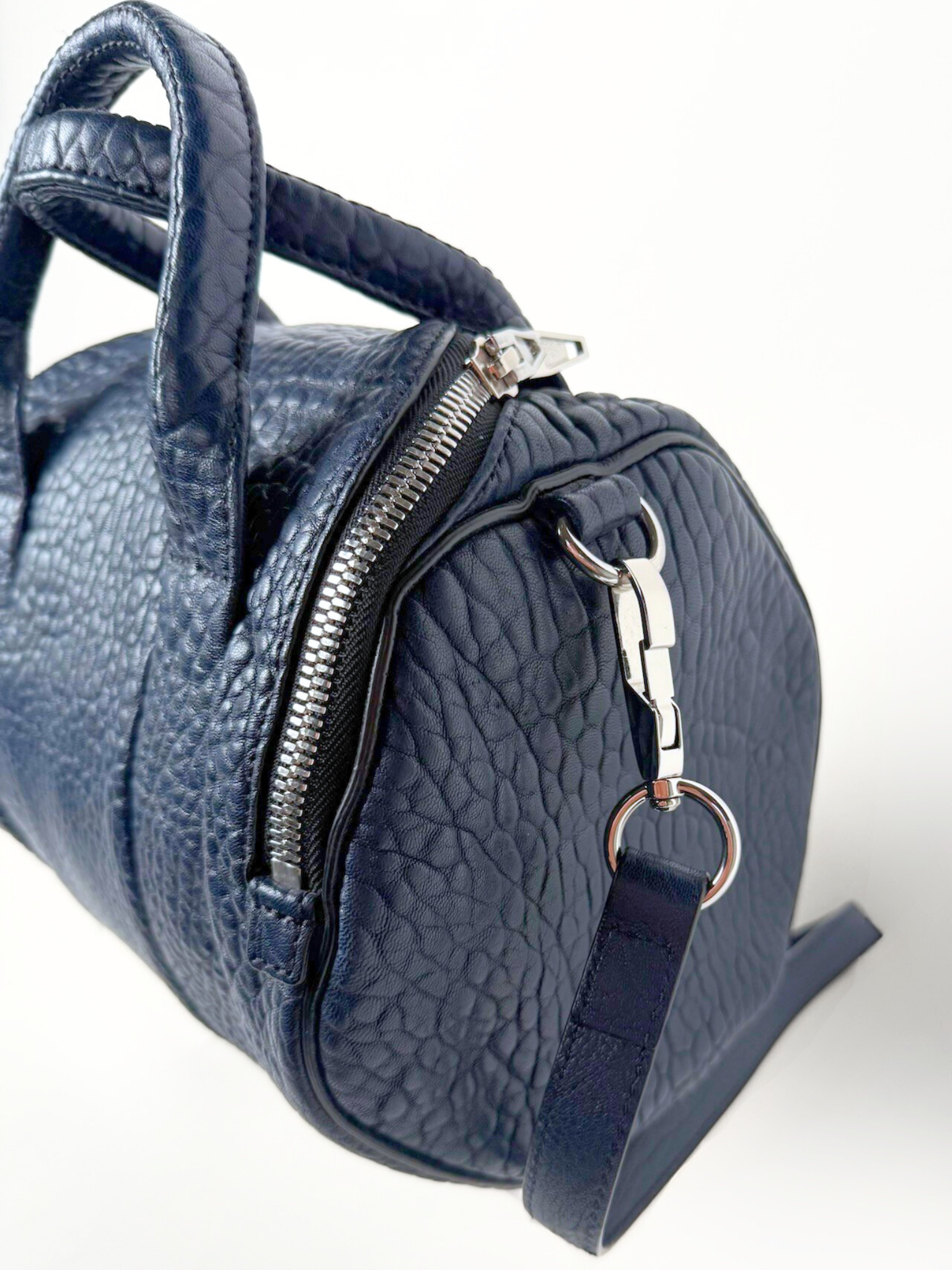 Alexander Wang Leather Rocco Studded Bag Navy