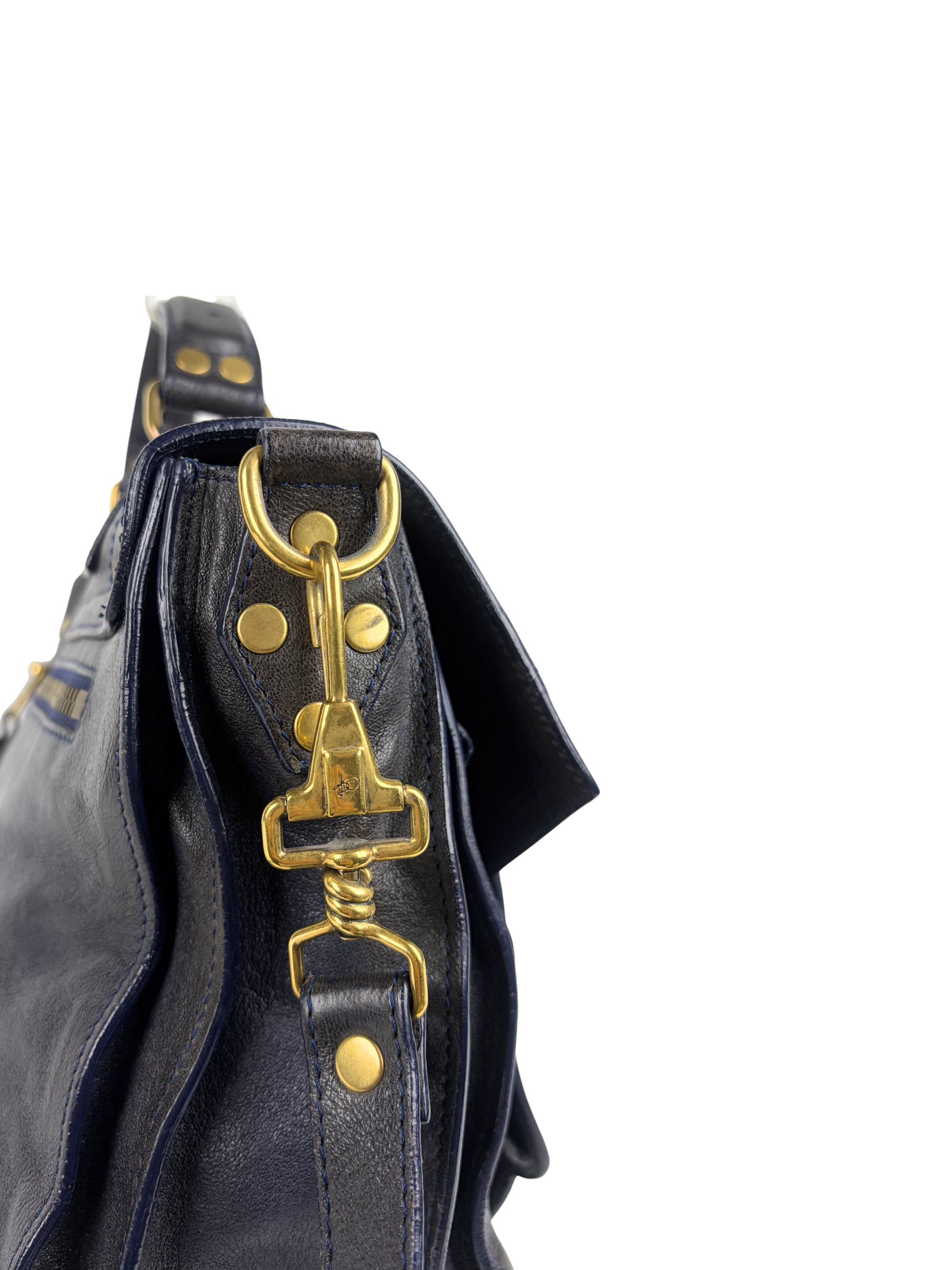 Proenza Schouler PS1 Medium Satchel Bag in Midnight Navy/Black