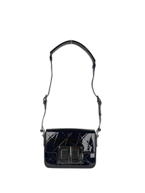 Tom Ford Black Geometric Patent Leather Natalia Bag