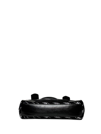 Balenciaga Canvas Logo Print Navy Cabas XS Black White