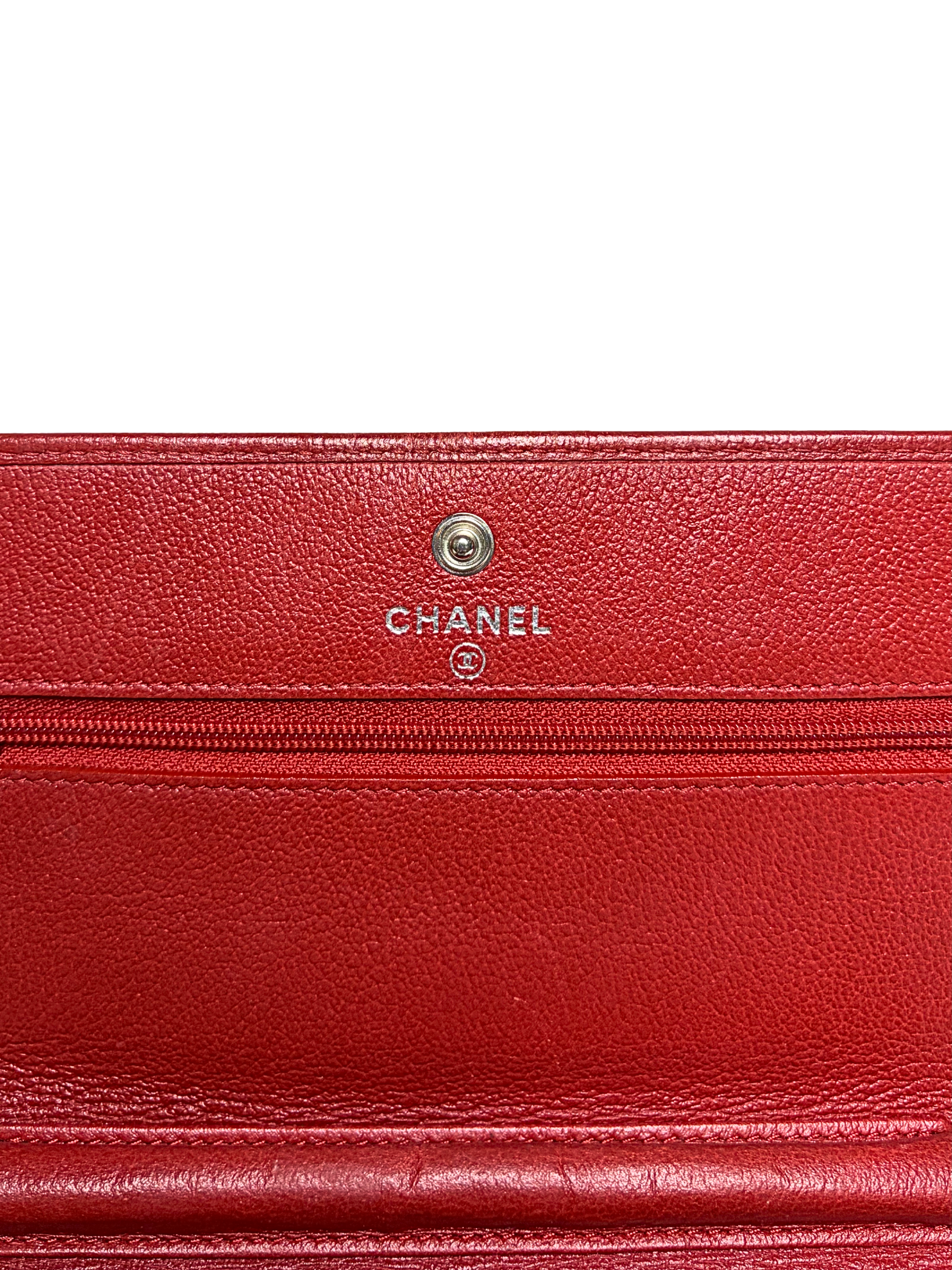 Chanel Camellia Wallet On Chain