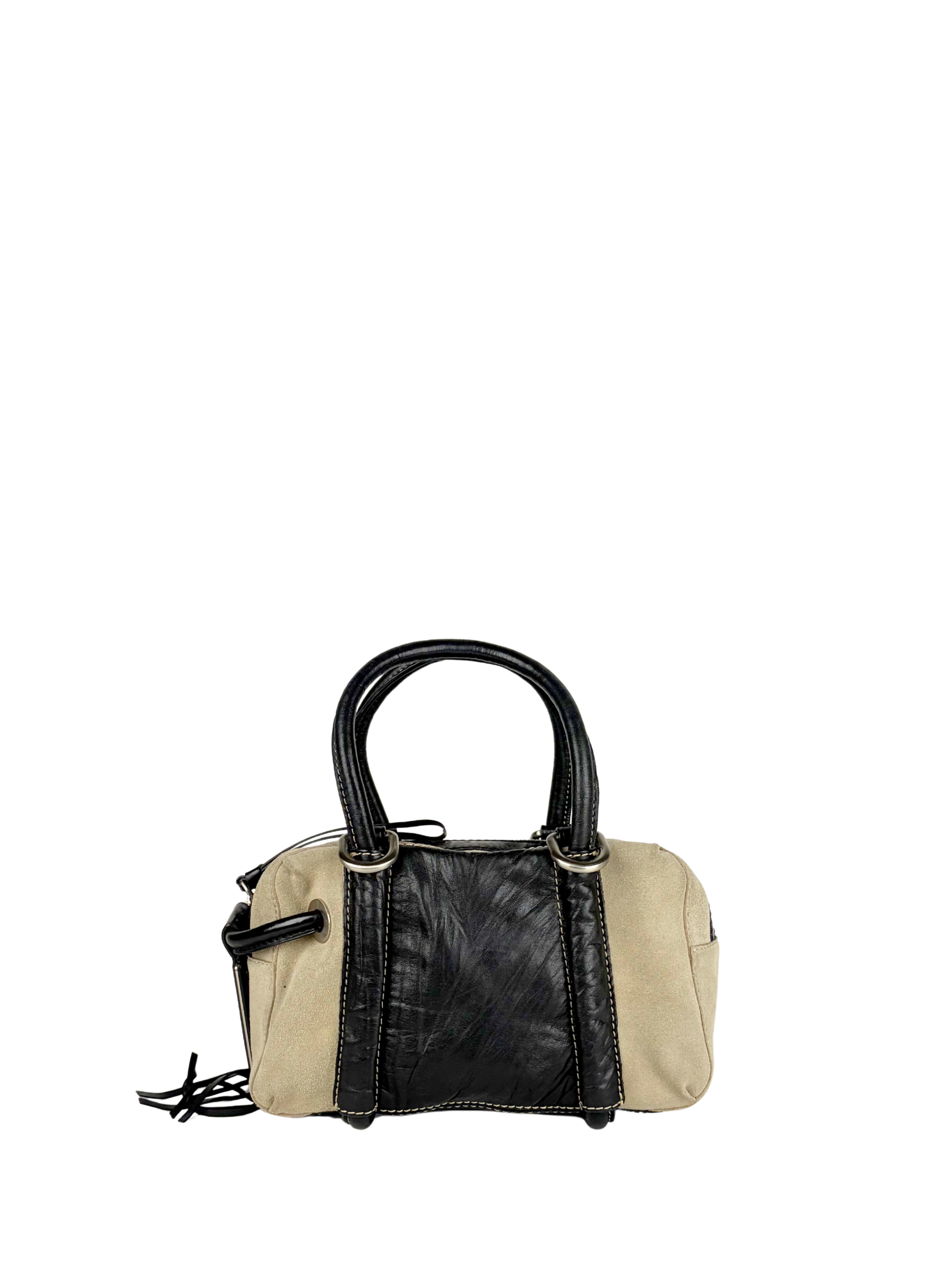 Vintage Givenchy Suede and Leather Small Boston Bag