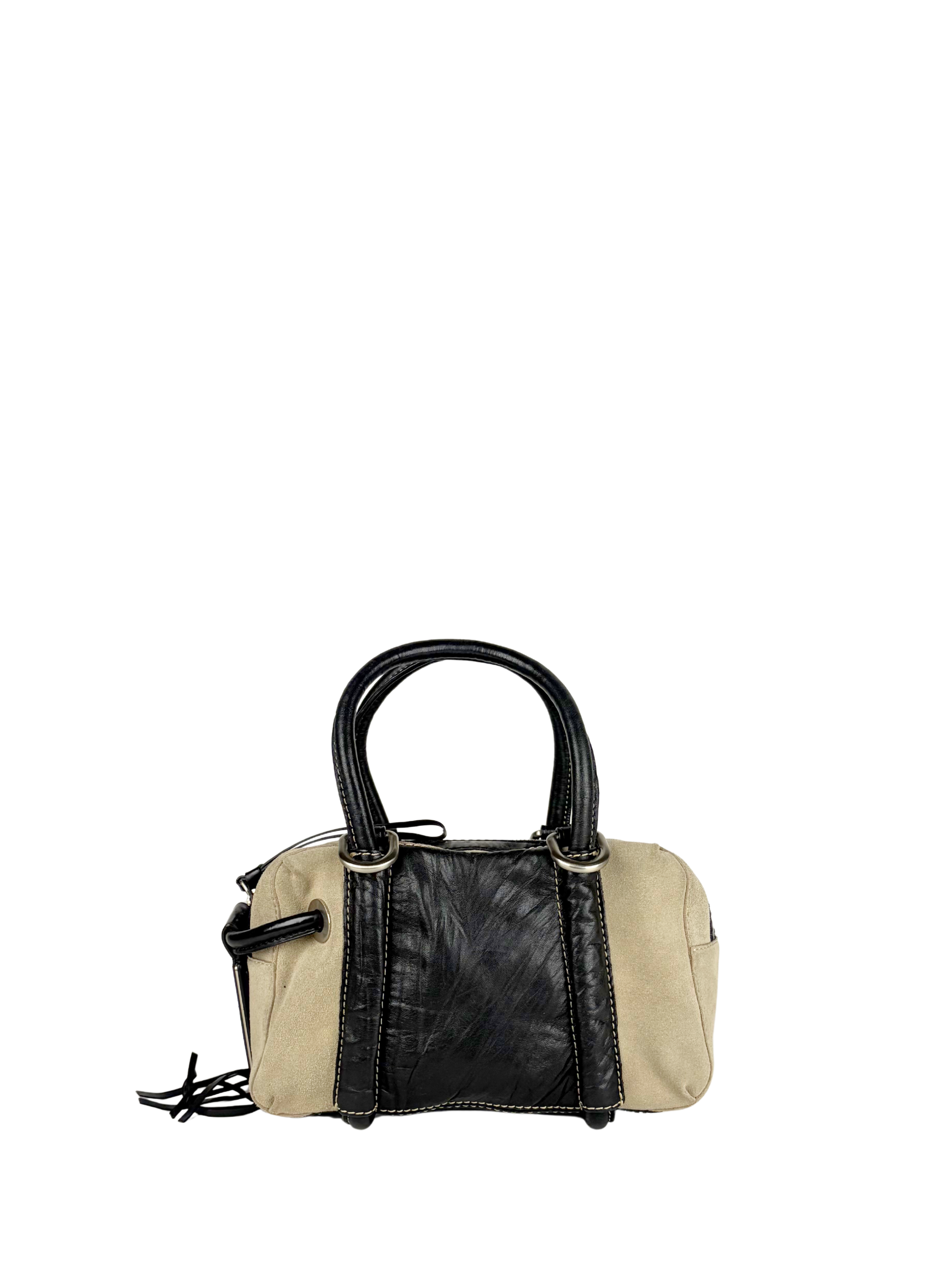 Vintage Givenchy Suede and Leather Small Boston Bag