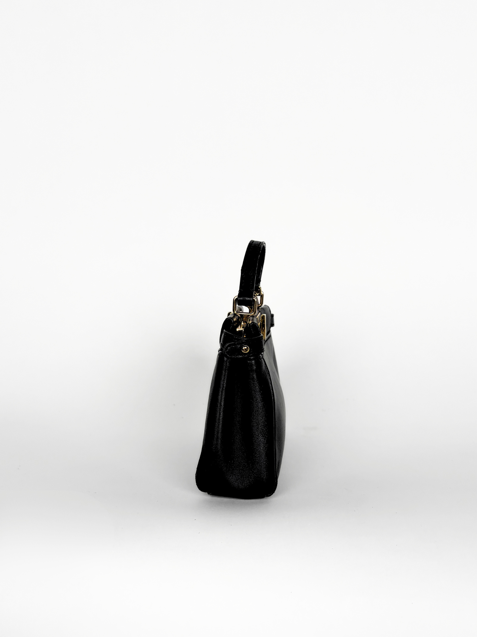FENDI PEEKABOO NANO BLACK NAPPA LEATHER