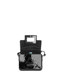 Tom Ford Black Geometric Patent Leather Natalia Bag
