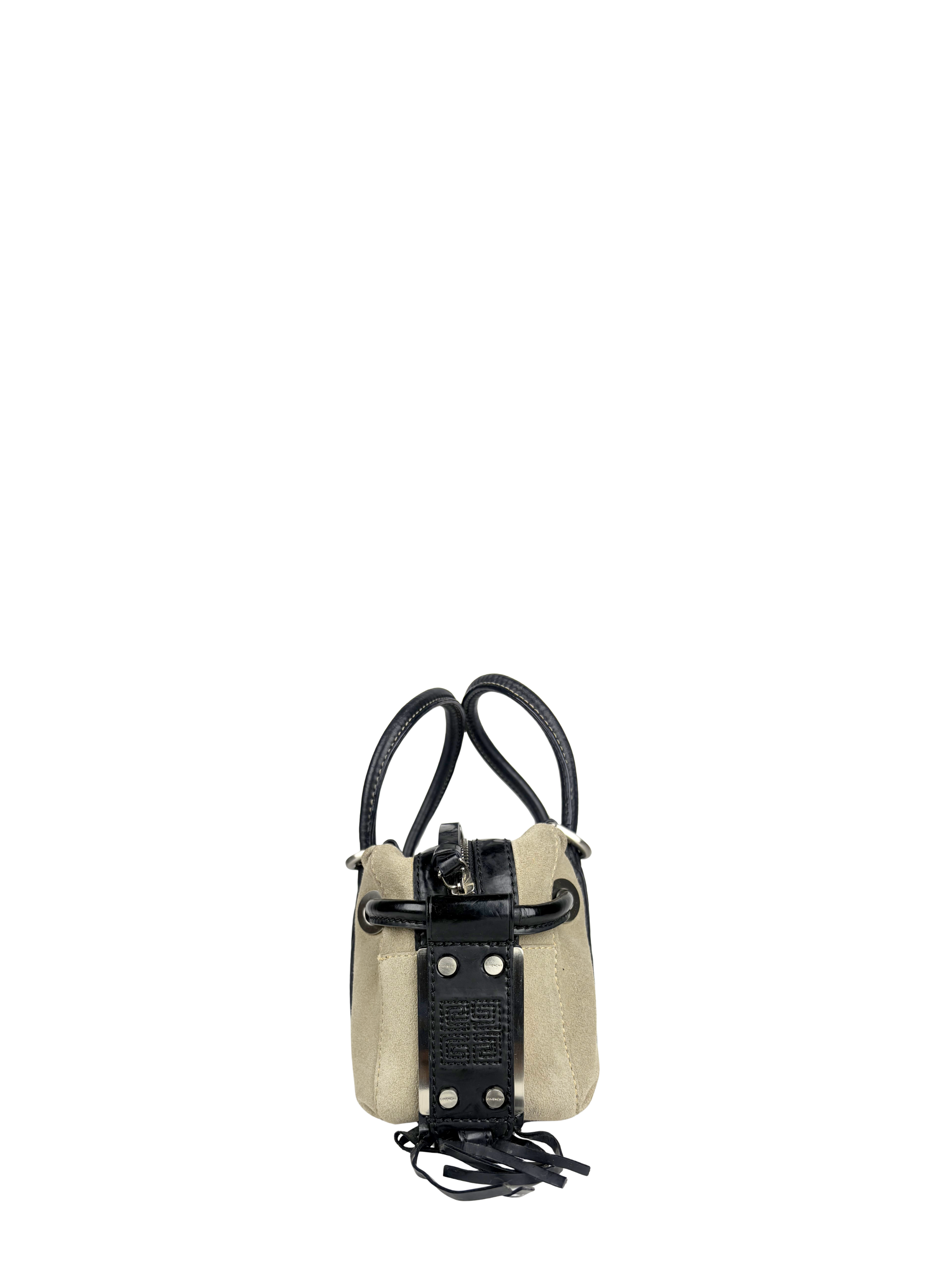 Vintage Givenchy Suede and Leather Small Boston Bag