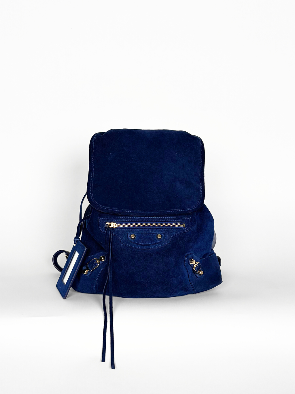 BALENCIAGA MOTOCROSS CLASSIC BACKPACK NAVY SUEDE