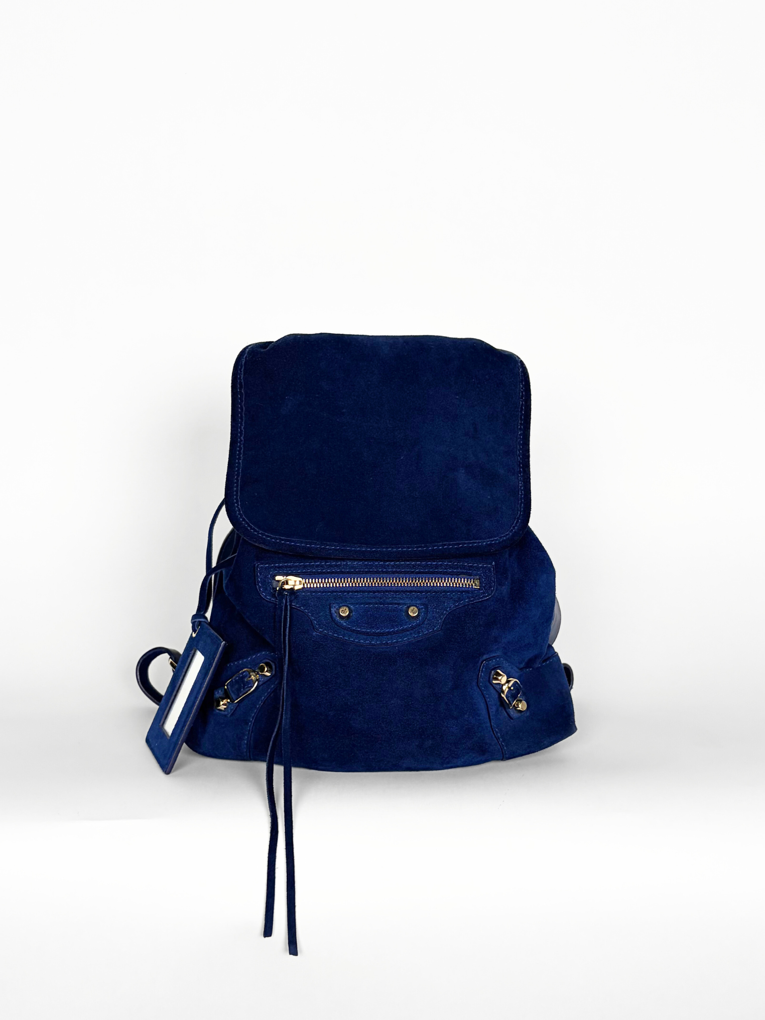 BALENCIAGA MINI BACKPACK NAVY SUEDE