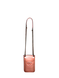 Chanel CC Patent Phone Holder Crossbody Bag