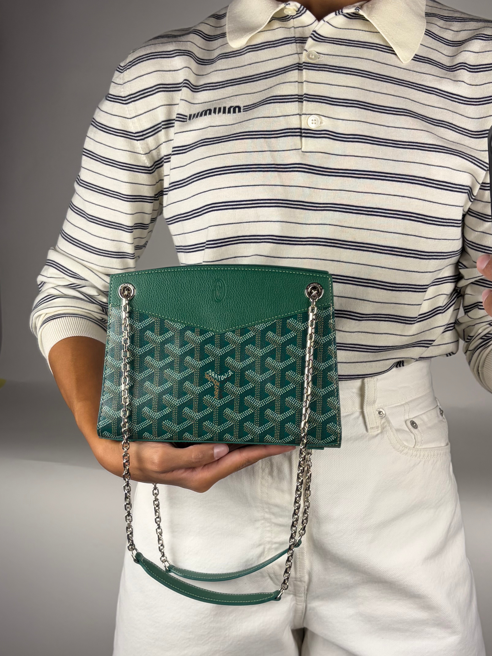Goyard Mini Rouette Structure Bag in Green