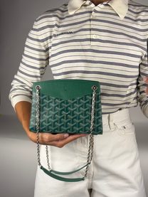 Goyard Mini Rouette Structure Bag in Green
