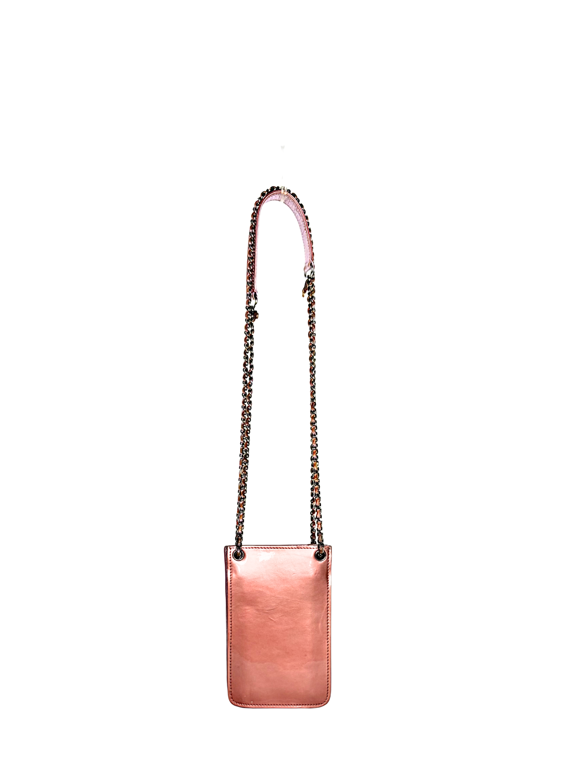 Chanel CC Patent Phone Holder Crossbody Bag